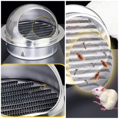 Nắp chụp inox gắn ống bạc hút mùi nhà bếp - Hình ảnh 4
